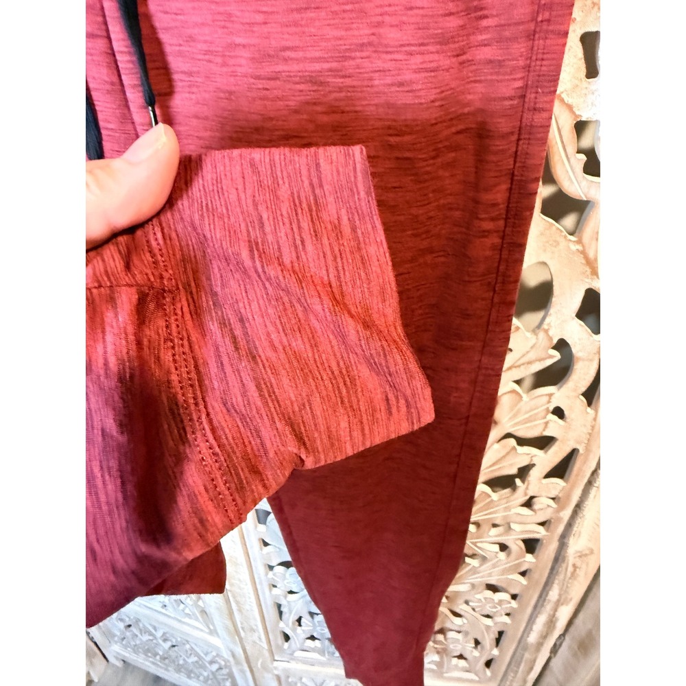 RBX Active Womens Burgundy Black Space Dye Joggers Tapered Sweatpants‎ Medium - Picture 7 of 8